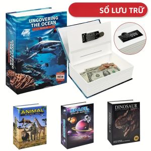 Hộp Két Sắt Hình Sách Có Khóa Số Cho Trẻ Em - Hộp Đựng Tiền Bí Mật Kho Chứa Bí Mật Quà Tặng Sinh Nhật & Giáng Sinh Dành Cho Trẻ Từ 3 Tuổi Trở Lên