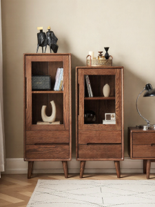 YUANSHI YUANSU | Modern Simple Design Solid Wood Sideboard TV Cabinet Black Walnut Oak
