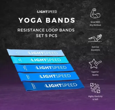 LIGHTSPEED RESISTANCE LOOP BANDS SET 5 PCS / YOGA BAND / KARET YOGA