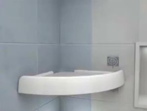 Rak Sudut Kamar Mandi Tanpa Bor & paku