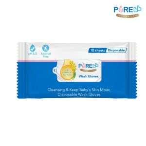 Pure bb baby wash glove / Disposable waslap bayi isi 5 dan 10