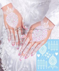 HENNA TEMPEL PENGANTIN FULL MOTIP UNTUK TANGAN BESAR