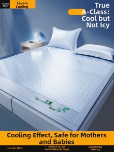 YASHU | Soft Ice Silk Summer Mattress Cover Three-piece Set