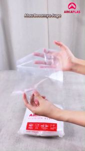 ARKAPLAS Plastik Kantong kresek PE bening 15x35