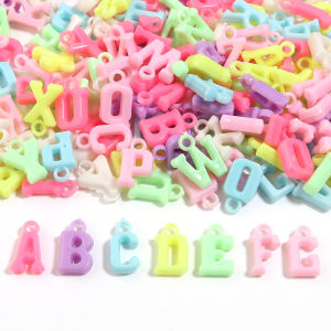 27g/lot Colorful ABS Alphabet Pendant Beads Mixed A-Z English Letters Charms Bead For DIY Handmade Bracelet Earrings Accessories