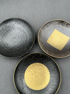 Retro Japanese Ceramics Fruits Salad Sushi Dessert Plate Multifunctional Home Use Deep Dish Western Dining Utensils