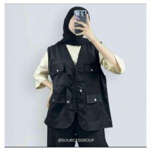 Rompi Nami vest /Rompi pasangan pria dan wanita bahan katun ripstop polos