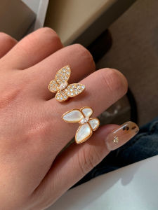 CAFFTI | Bling Butterfly Open Adjustable Ring Fingers Luxury Design