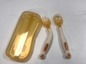 Ivorybaby Baby Set PP Training Spoon Peralatan Set Makan Anak Bayi Sendok Garpu Dengan Box Bpa Free Food Grade Aman