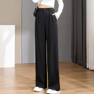 WomenS Loose Spring Summer 2025 New High Waist Wide Legs Slim Casual Trousers Korean Fashion Trend Female Suit Straight Pants