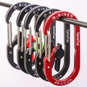 20Pcs Small Locking Carabiner Clip Black D Rings Mini Clip Camping Hiking Outdoor Use Backpacking Traveling Quick Hanging Buckle Climbing Tool