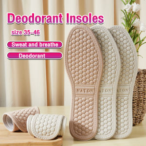 ItemMart 1Pair Deodorant Insoles Soft Shoes Pad Absorb-Sweat Breathable Comfort Cotton for Men Women