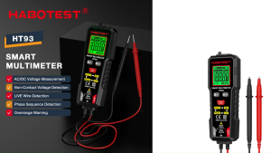[Vktech] HT93 มัลติมิเตอร์แบบดิจิตอล TRMS 2000 นับ Ohmmeter อัตโนมัติด้วย NCV Volt Meter Backlit LCD Live Wire/การทดสอบความต่อเนื่อง
