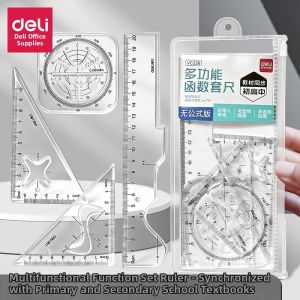 deli | Multifunctional Ruler Set for Students and Teachers with Curve Drawing