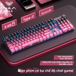 AULA | Bàn Phím Cơ Không Dây Full-size F2088Air Kết Nối 3 Chế Độ Hotswap Núm Đa Năng