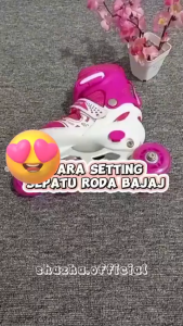 Sepatu roda LED anak sepatu roda yang dapat disesuaikan sepatu roda anakperempuan roda 4