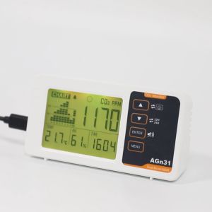 เครื่องตรวจวัดอุณหภูมิและความชื้น CO2 Multifunctional CO2 Detector ตรวจวัดความเข้มข้นของ CO2 อุณหภูมิและความชื้นในอาคาร