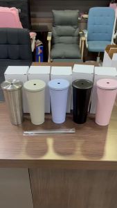 พร้อมส่ง แก้วสแตนเลสทรงสูง แก้วเก็บอุณหภูมิ แก้ว แก้วแสตนเลส แก้วเก็บเย็น 700ml