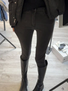 High Waist Slim Fit Jeans Womens Elastic Pear Shape plus Size Large Nine Point Pencil Pants Korean Style Commute Casual