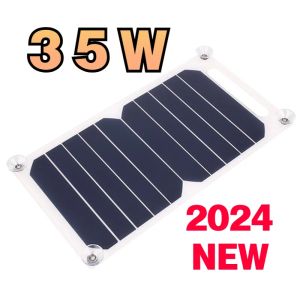 2024 New Solar Panel 30W Factory Direct Sales Solar Phone Power Bank Car Mobile Power Charging 6.8V EESBAO