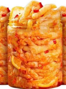Large Volume Commercial Use Deboned Chicken Feet Spicy and Sour Pickled Peppers Lemon Flavor 2.5kg