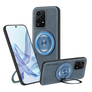For Magsafe Magnetic 360 ° Rotat Metal Bracket Ring Leather Phone Case For Honor 300 Ultra 100 70 90 200 Pro Magic 6 3 4 5 7 Pro