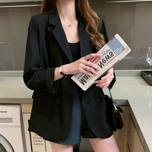 Casual Loose Fit Long Sleeve Thin Suit Jacket for Women Professional Office Anti-Wrinkle Iron-Free Spring Autumn Top