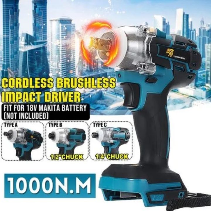 [ขายตรงจากโรงงาน] ประแจไฟฟ้า Makita ประแจไฟฟ้าไร้สาย DTW285 แบตเตอรี่ 2 ...