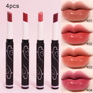 4pcs Vitality Girl Solid Lip Gloss - Long lasting non stick to cup vibrant colors perfect for parties and gifts