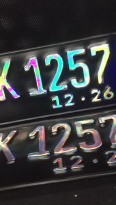 Plat Nomor Mobil Angka Hologram Logo Asli Korlantas