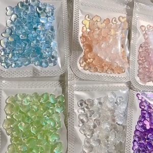 100 Pes/Set Nail Art DIY Dekorasi Kuku Bentuk Hati Aksen Mutiara Berlian Gaya Jepang
