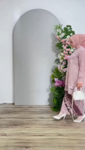 Setelan Kebaya Tunik Abidal dengan Payet Elegan - Gaun Pernikahan/Kondangan/Wisuda
