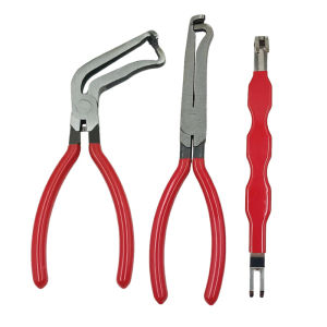 3-piece Automotive Electrical Connector Disconnect Pliers Set Fuel Line Separator and Wire Harness Angled Wire Cutter Removal