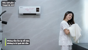 Máy Sưởi Nhà Tắm Treo Tường Chống Nước Yangzi HJ809 - Công Nghệ Gốm PTC Không Khô Da An Toàn Cho Bé (Bảo Hành 12 Tháng)