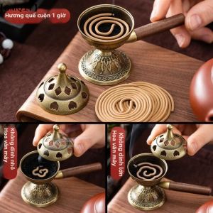 Lọ Đốt Trầm Cầm Tay Xoay Được Thiết Kế Hình Quả Lê Bền Lâu Không Bám Bột Khay Đựng Hương Liệu Bằng Nhựa Polyresin Dùng Cho Nhà Và Văn Phòng