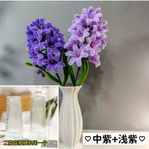 Handmade Home Decor Hyacinth Twist Stick Material Kit Gift for Boyfriend Couples Wedding Flower Art Living Room Decoration
