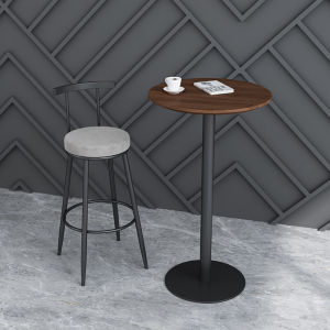 Modern Scandinavian Solid Wood High Bar Table For Home round Restaurant Small Bar Milk Tea Shop Casual Negotiation Minimalist Coffee Table Foldable Bar Height Table High Chair For Adult - Lazada