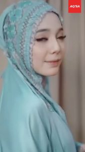 Mukena Dewasa Aqsadaily Silky Premium Sutra Velvet 2 in 1 Travel Renda Mewah Terbaru