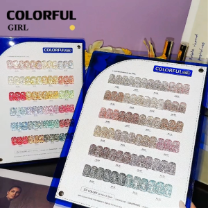 【Ready to ship】 Colorful Girl Color Gel Flash 24 Colors Gel Nail Paint Transparent Fine Glossy Luxurious Solid Long-Lasting Finely Painted From Every Angle Include color chart Available in 2 shades — Intense & Soft