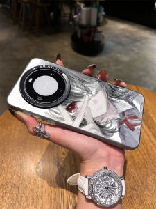 Huawei Mate80 Phone Case Anti-Fall Laser Pattern Womens New Model Acrylic Soft Curved Screen Protection Anime Design