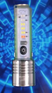 Senter Transparan Zoom In Zoom Out Terang Free USB Tahan Air Telescopic - X202