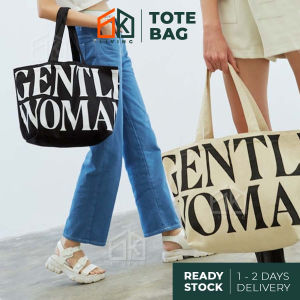 Gentle Women Simple Canvas Shoulder Bag Large Capacity Tote Bag Large Bag Sling Bag Thailand Bag