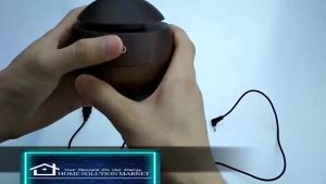 COD Taffware HUMI Air Humidifier Aromatherapy Oil Diffuser Wood 130ml - H41 / pewangi pelembab semua ruangan kamar sekaligus lampu tidur RGB desain kayu unik elegan portable di cas untuk flu batuk pilek menyegarkan menyejukkan terlaris austetic tren viral