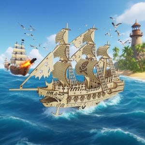 Mô Hình Tàu 3D Bằng Gỗ Tự Làm - Bộ Đồ Chơi Thủ Công The Dutchman - Món Quà Hoàn Hảo Cho Sinh Nhật Halloween & Giáng Sinh - Đồ Chơi Xếp Hình Thông Minh Dành Cho Cả Nam Và Nữ