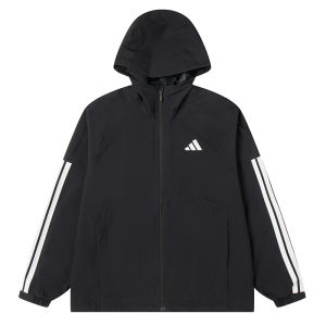 Áo Khoác Có Mũ Trùm Đầu Dệt Kim Adidas Dành Cho Nam Nhanh Khô Chống Gió Thời Trang Ngoài Trời Thể Thao Chất Liệu Polyester JM1056