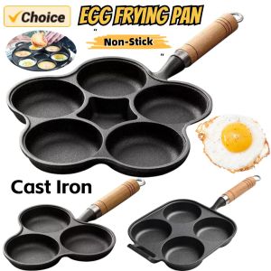 4/7 Cups Frying Pot Breakfast Maker Cooking Egg Pan Non-stick Griddle Pancake Steak Pan Thickened Mini Pancakes Maker Cookware