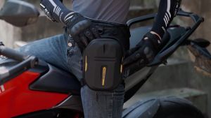 ROCKBROS Hard Shell Motorcycle Waist Pack Durable Multi-Compartment Travel Fanny Pack for Men