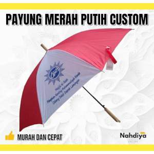 Payung Promosi Merah Putih Sablon Custom Warna Warni Sovenir Custome Souvenir