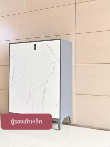 ตู้รองเท้าโลหะ ตู้รองเท้า ด้วยล็อค ตู้เก็บรองเท้าโลหะพื้นที่จัดเก็บขนาดใหญ่ห้าชั้นล็อครหัสผ่าน Shoe cabinet