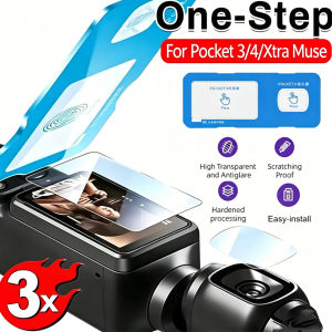 Screen Lens Protector for DJI Osmo Pocket 4/3/Xtra Muse Tempered Glass Films With Auxiliary Tools Easy-to-install Accessories